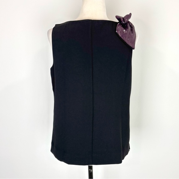 J. Crew black sequin bow top - Picture 6 of 8